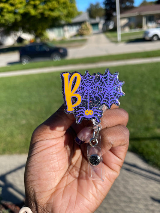 Boo Spiderweb Badge reel